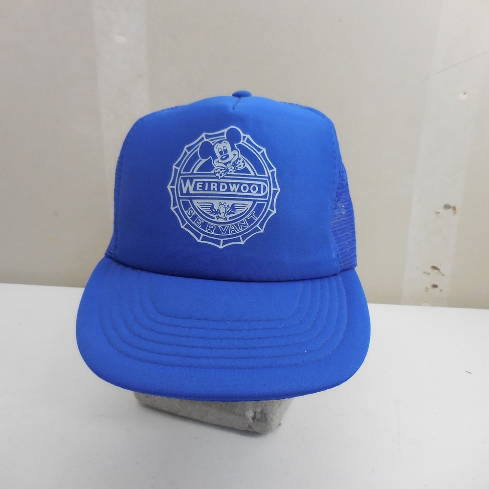 Vintage Sportcap Weirdwood Servant Mickey Trucker Hat Blue Snapback Mesh Cap